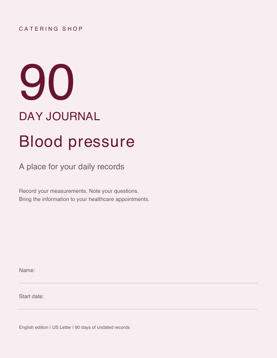 90-Day Blood Pressure Journal — English PDF